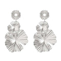 Gold Leaf Geometric Drop Earrings