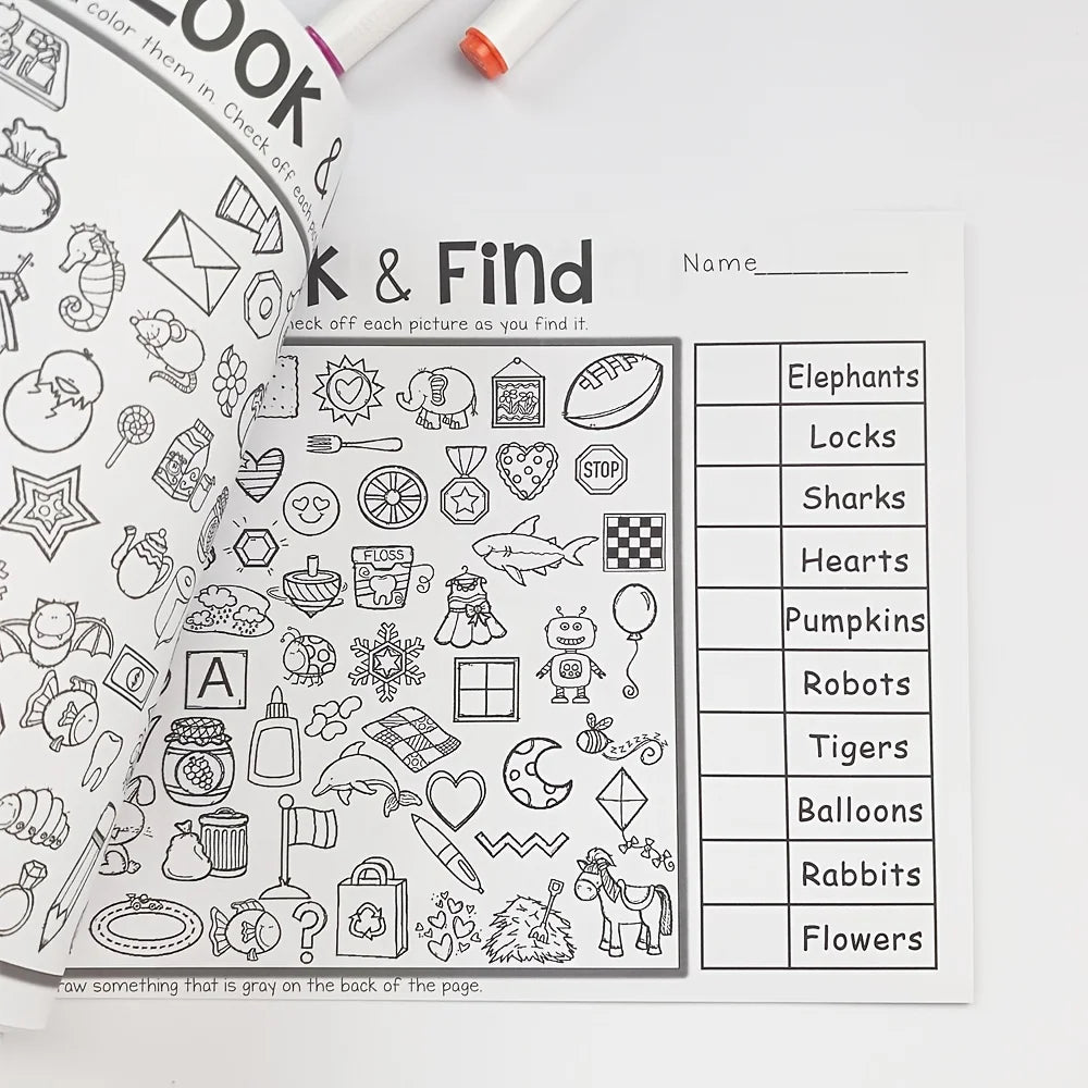 Hidden-Object Coloring Book for Kids