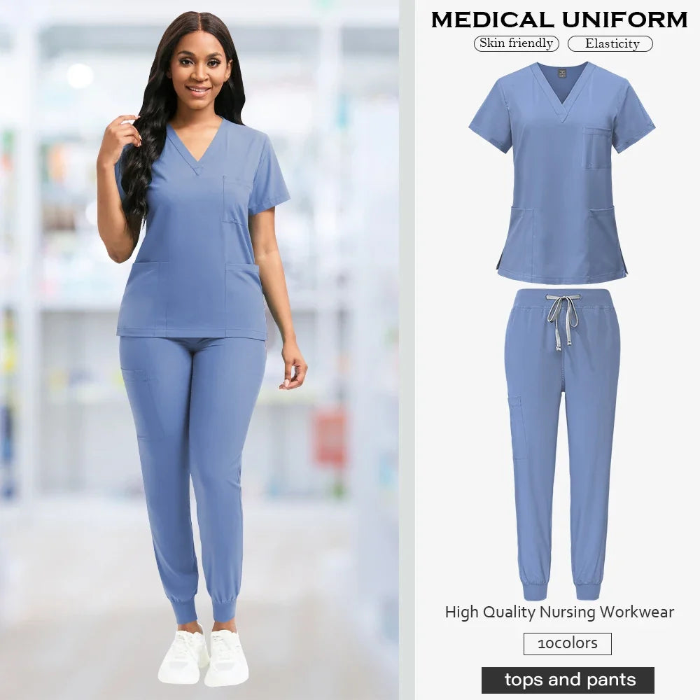 Unisex Breathable Jogger Scrub Set