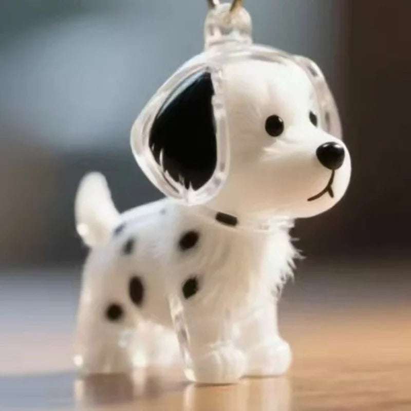 Clear Pet Fur Display Capsule Keychain