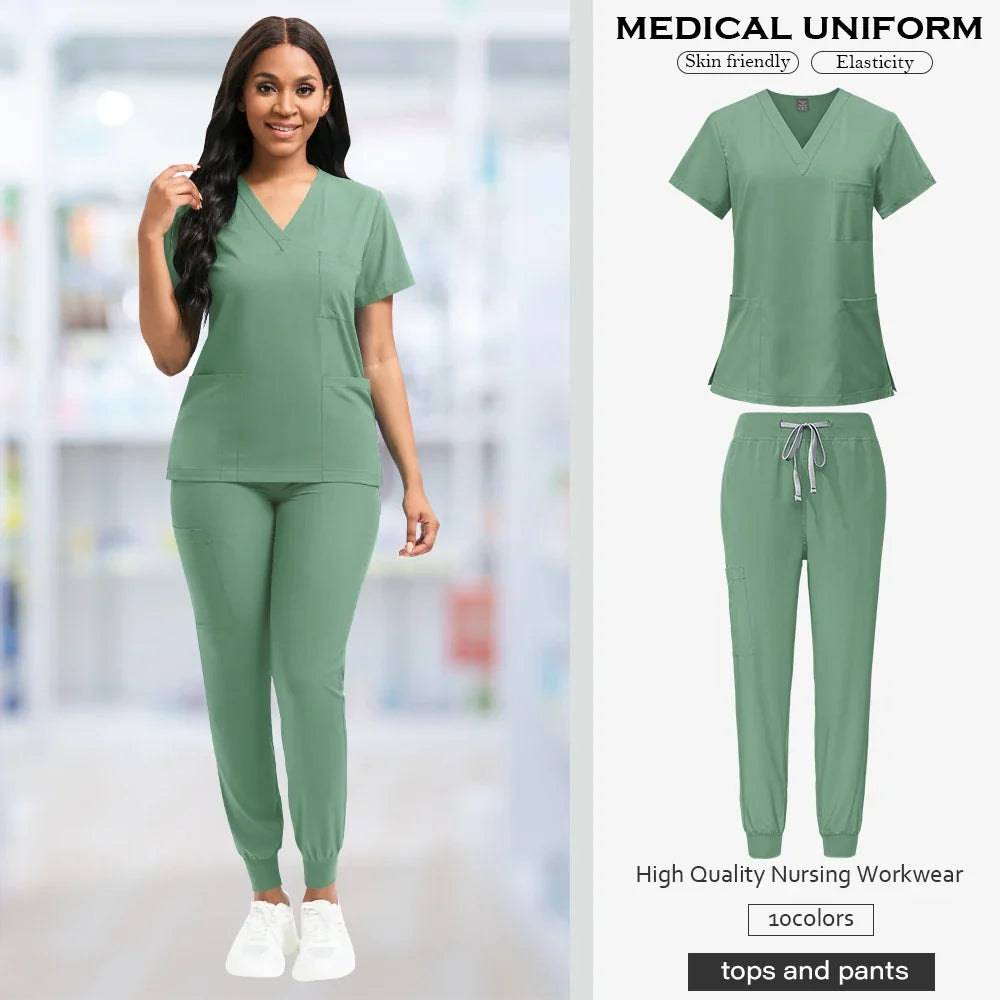 Unisex Breathable Jogger Scrub Set