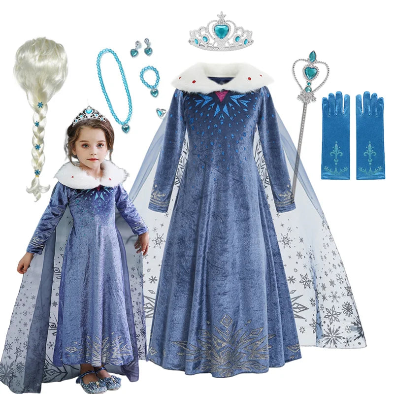 Girls Snow Queen Costume Dress