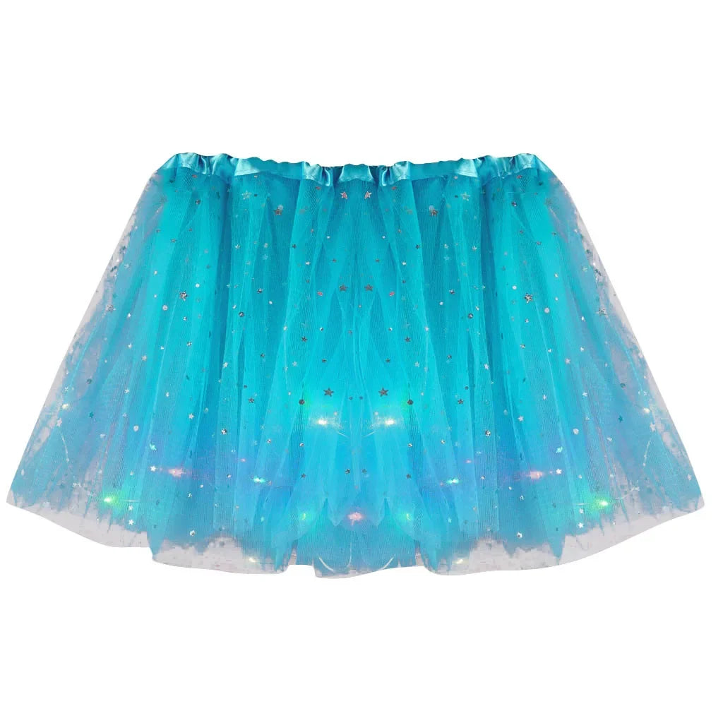 LED Star Tulle Tutu Skirt for Women