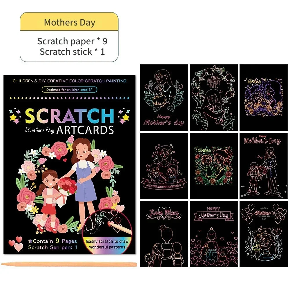 Rainbow Scratch Art Kit for Kids