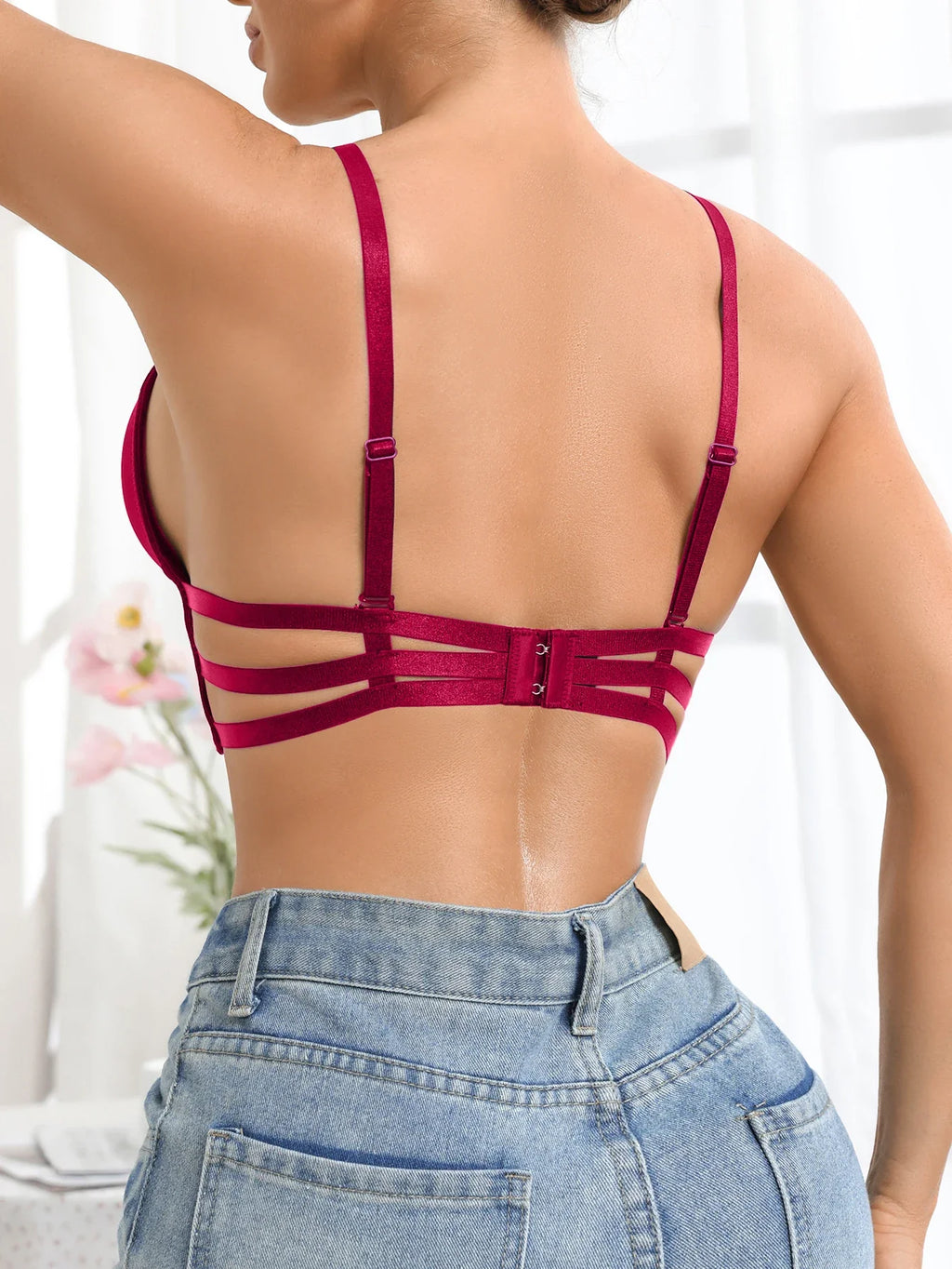 Deep-V Push-Up Underwire Bra