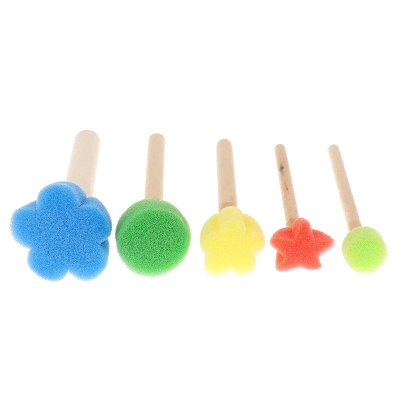 5-Piece Kids Sponge Stamp Brush Set