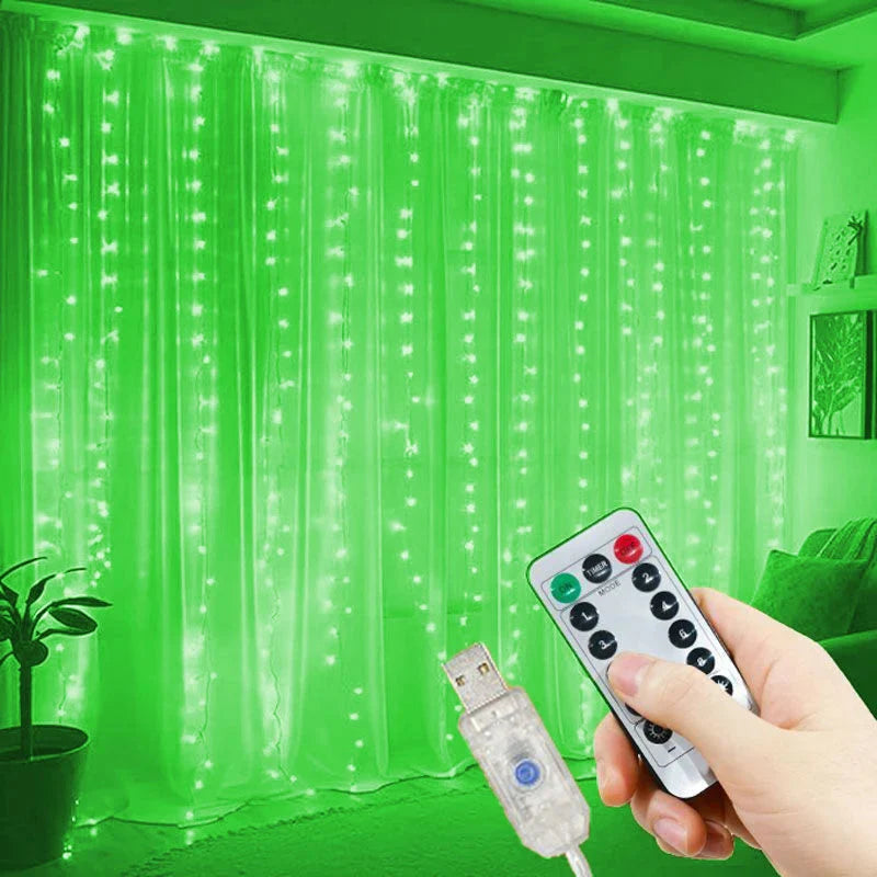 USB LED Curtain Fairy Lights with Remote