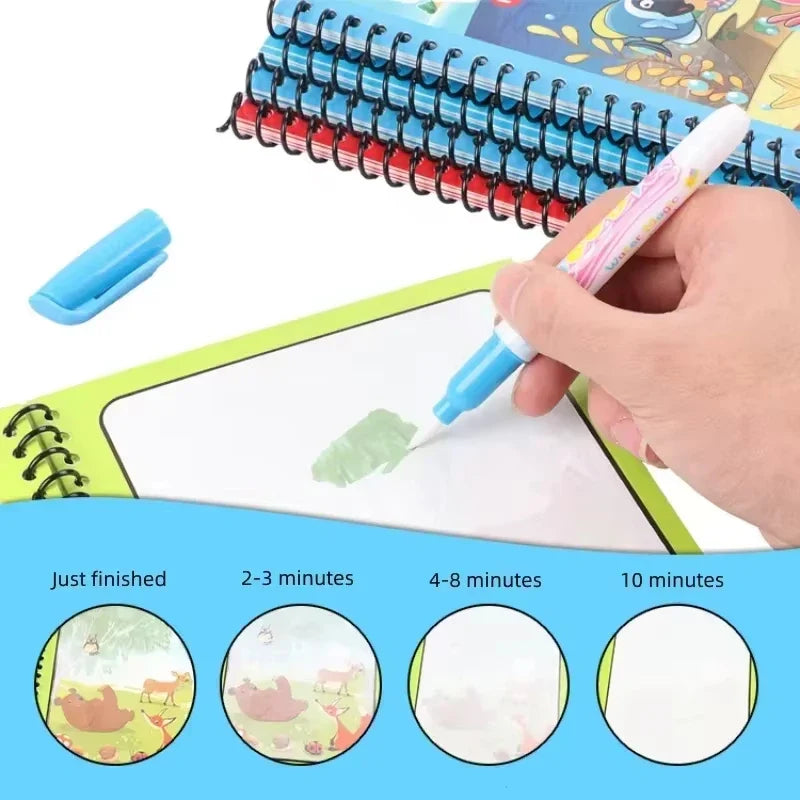 Reusable Animal Water Drawing Book for Kids