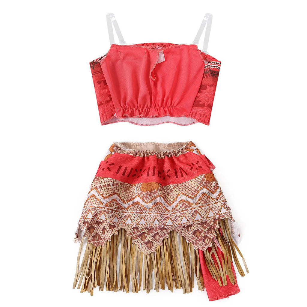 Girls Moana 2-Piece Princess Costume
