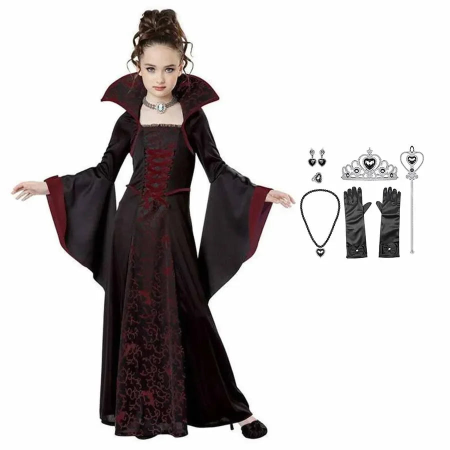 Kids Gothic Vampire Costume – product view 12