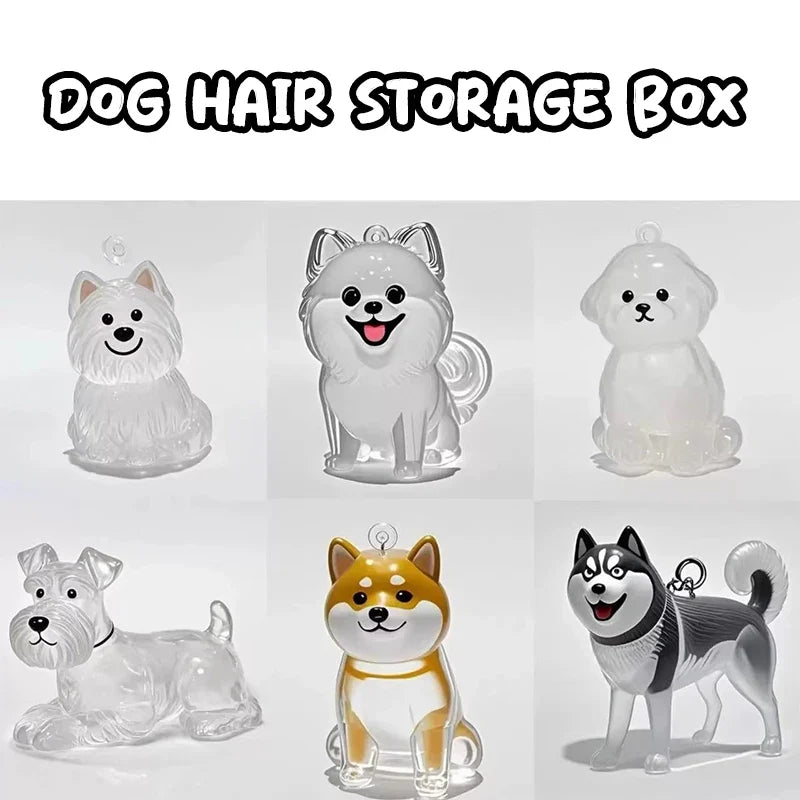 Clear Pet Hair Memorial Keepsake Capsule