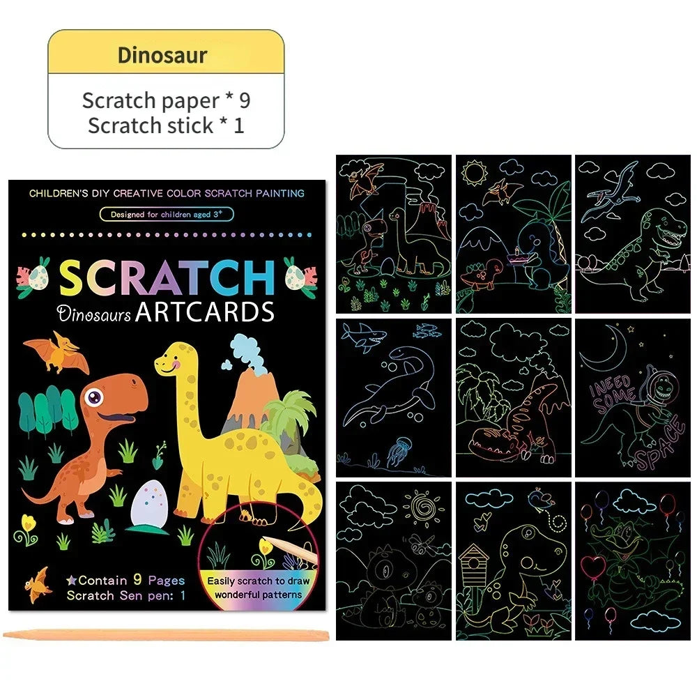 Rainbow Scratch Art Kit for Kids