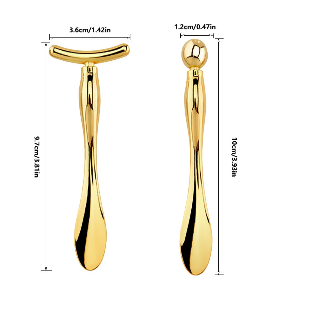 2in1 Mini Eye Massage Stick | Dual-Ended Facial Spoon and Massage Tool