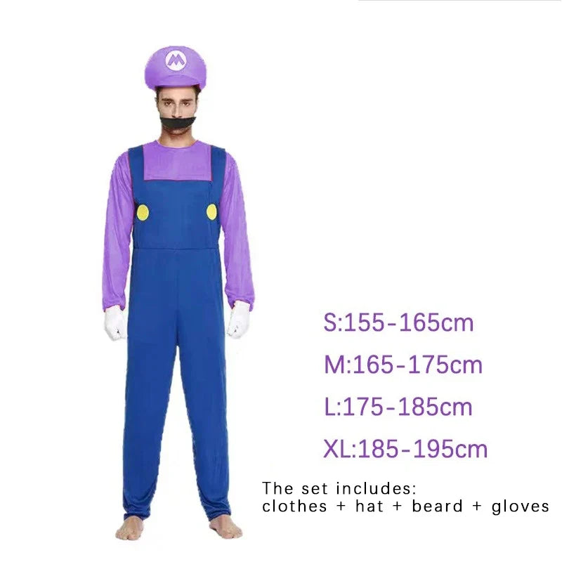 Adult Luigi Cosplay Costume Set