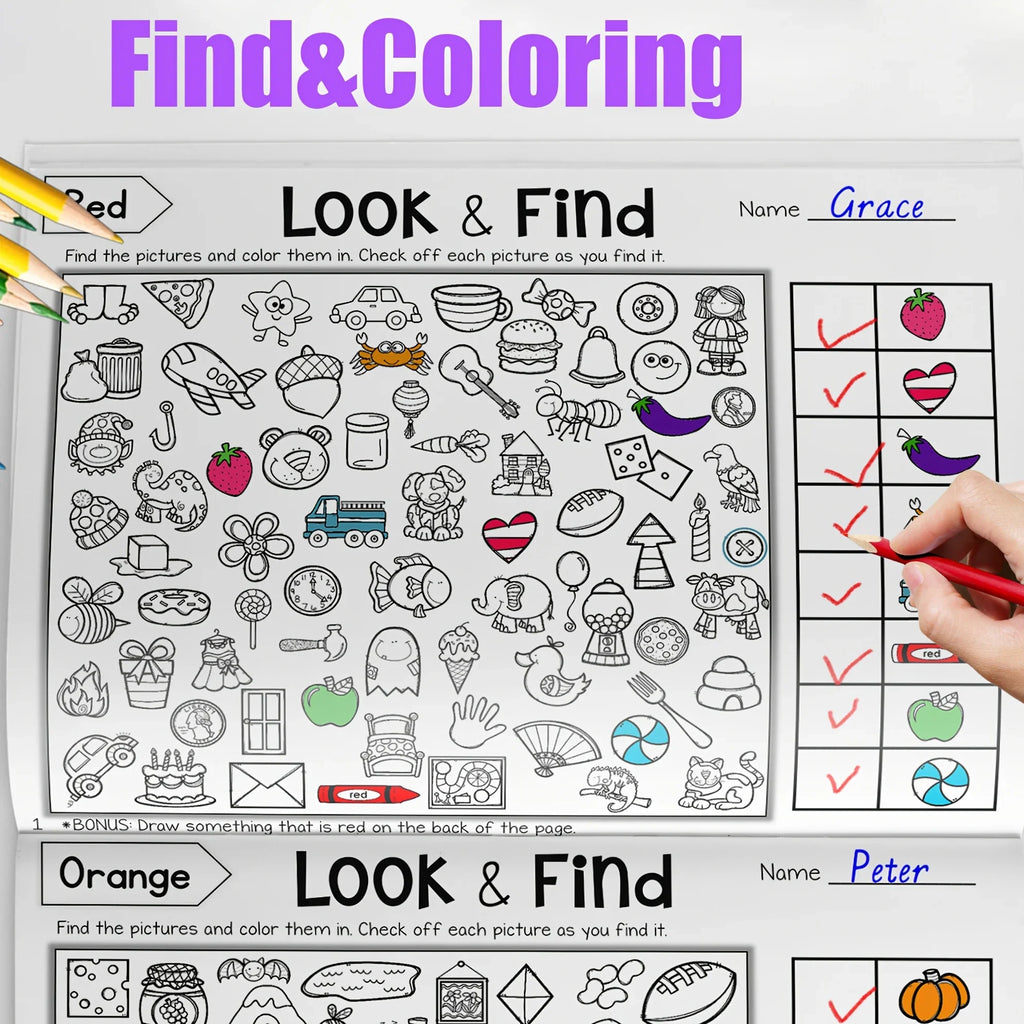 Hidden-Object Coloring Book for Kids