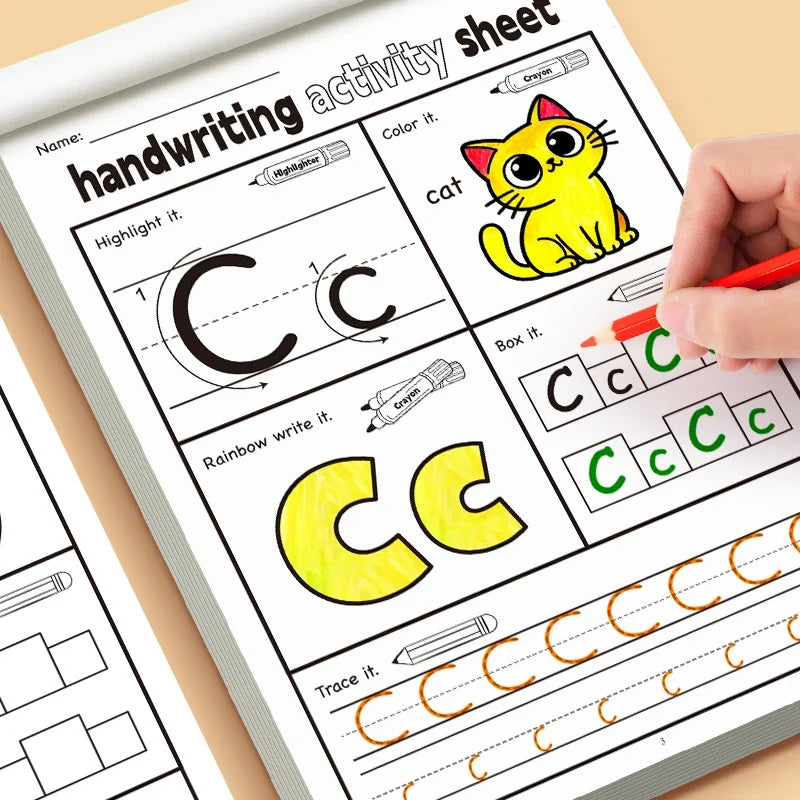 Kids Handwriting Activity Copybook – Tracing Letters
