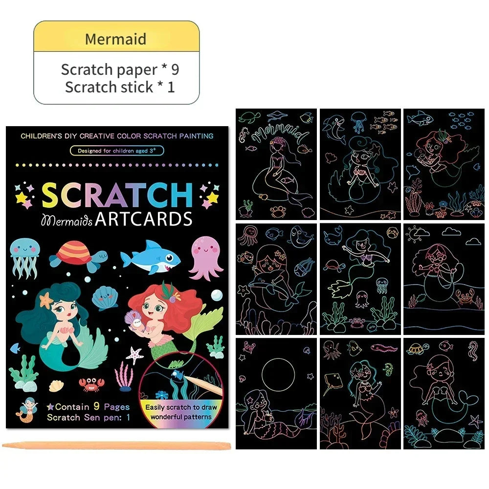 Rainbow Scratch Art Kit for Kids