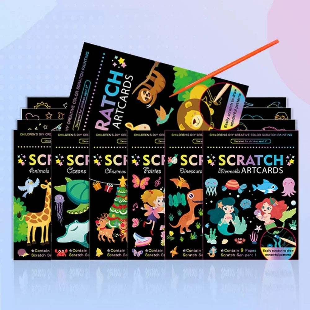 Rainbow Scratch Art Kit for Kids