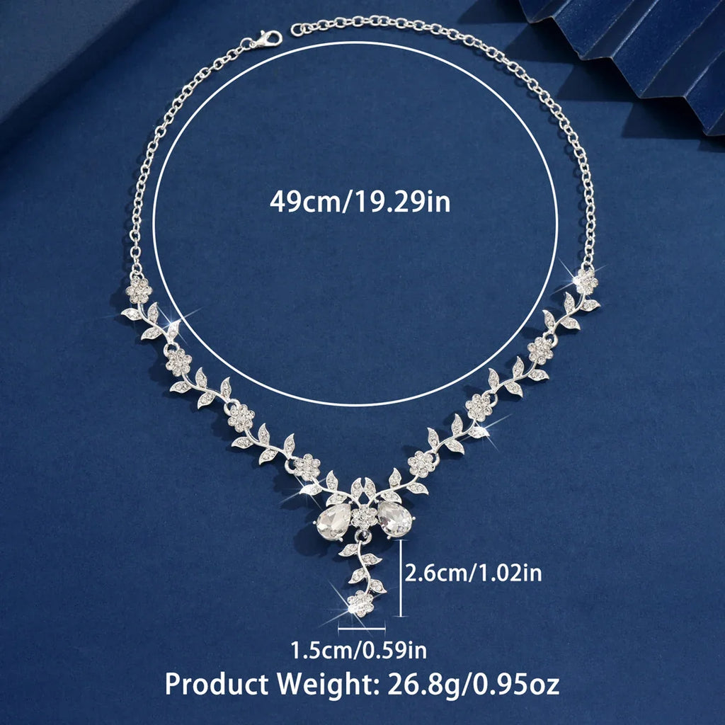 Water Drop Leaf Pendant Necklace