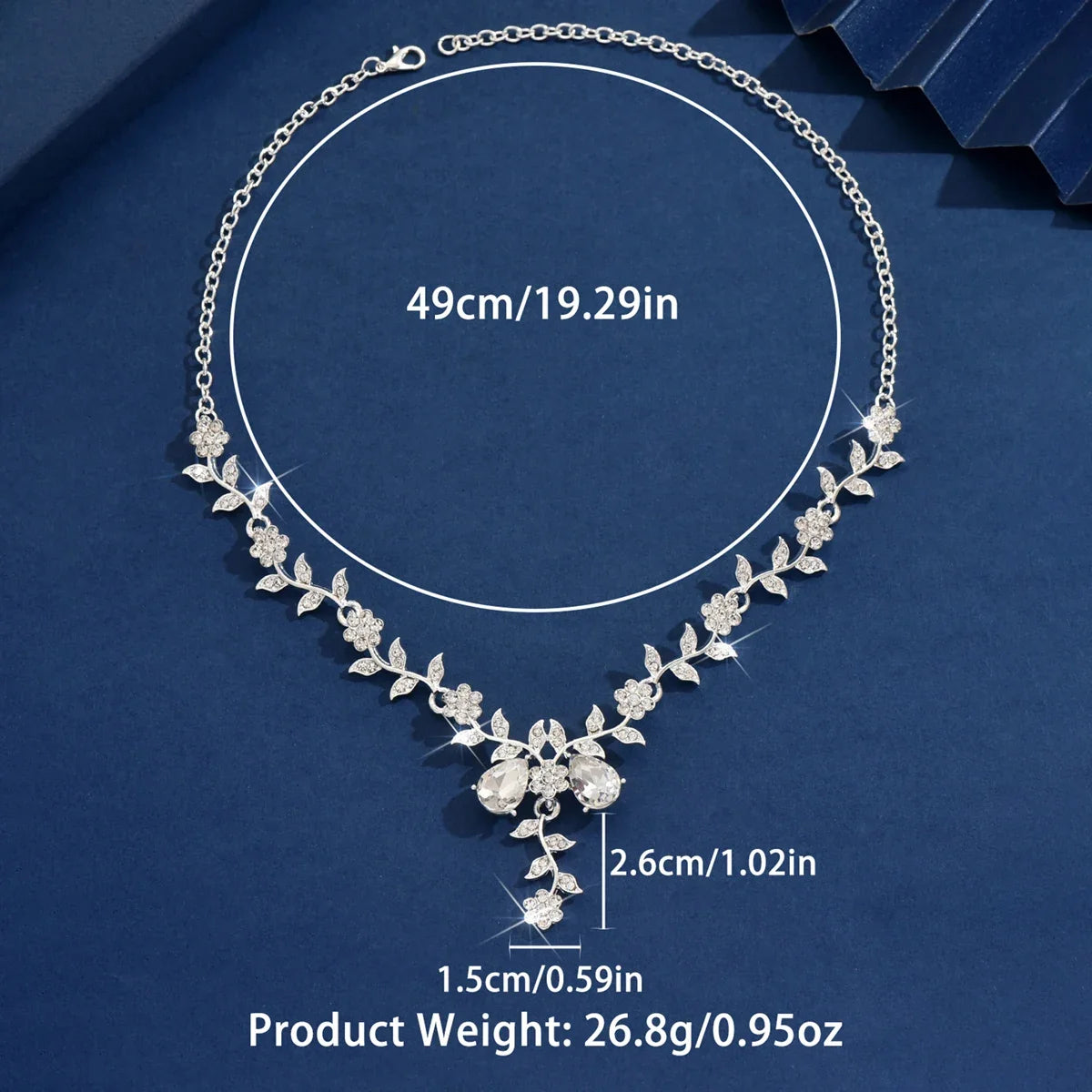Water Drop Leaf Pendant Necklace