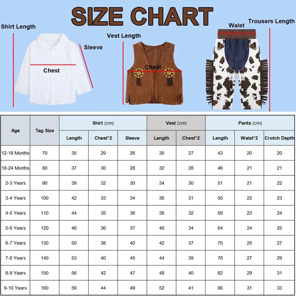 Kids Western Cowboy Costume Set – product view 7
