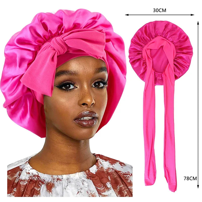 Wide-Band Satin Sleep Bonnet