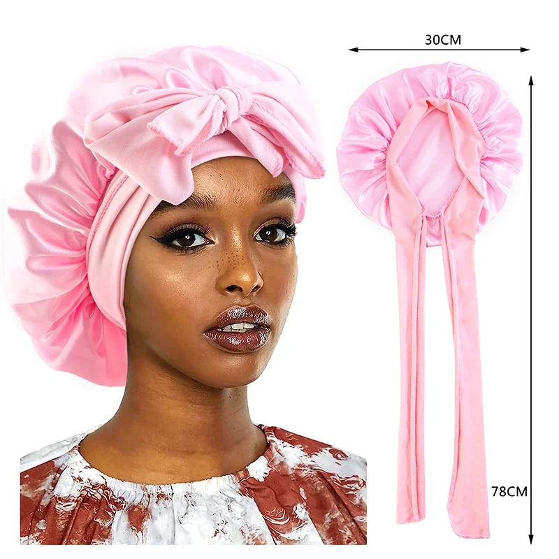 Wide-Band Satin Sleep Bonnet