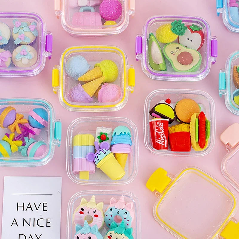 Lunch Box Eraser Set for Kids
