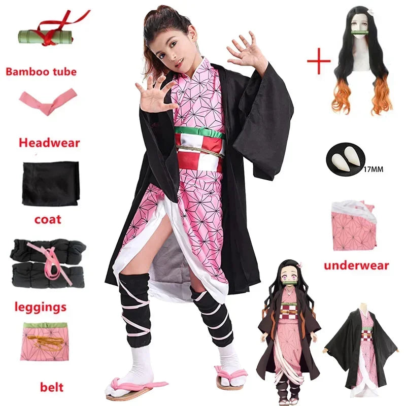 Kids Nezuko Kamado Cosplay Costume