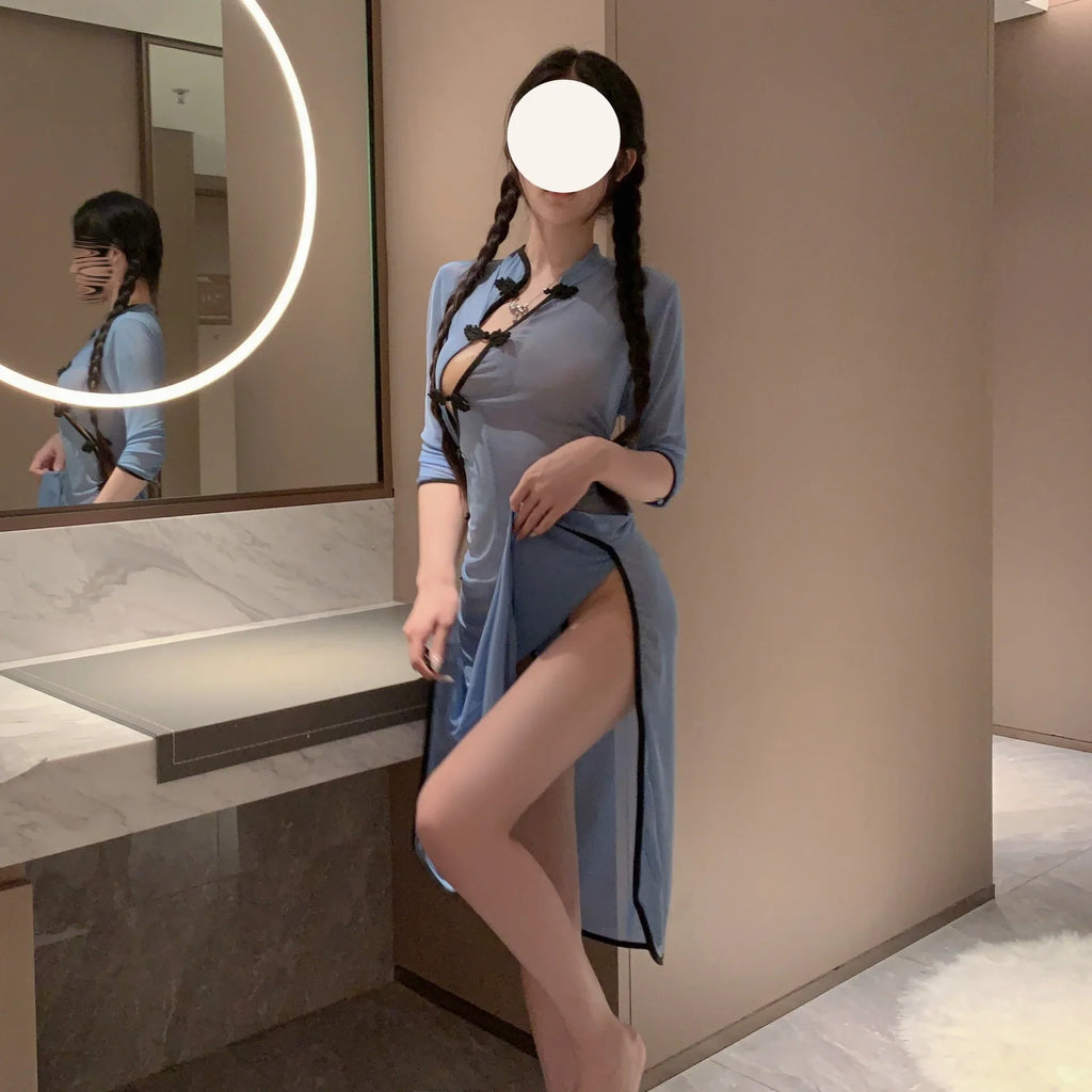 Cheongsam-Inspired Lingerie Set