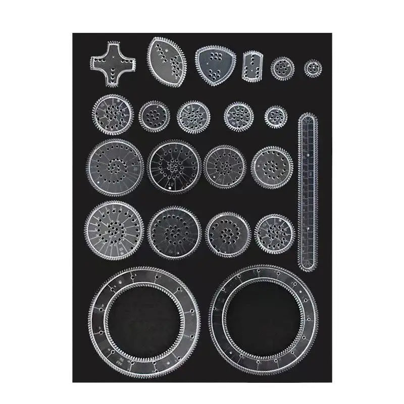 22-Piece Geometric Drawing & Ruler Set