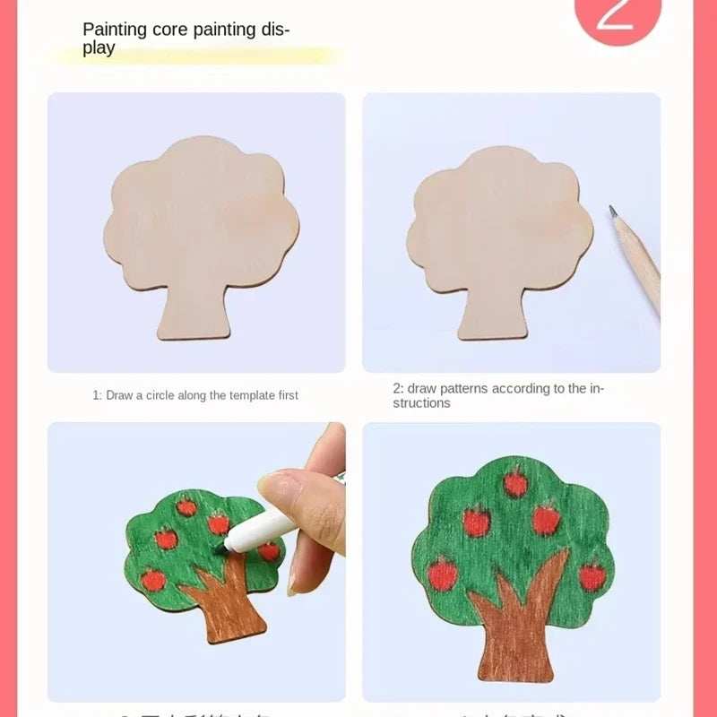 20-Piece Wooden Drawing Stencil Set for Kids
