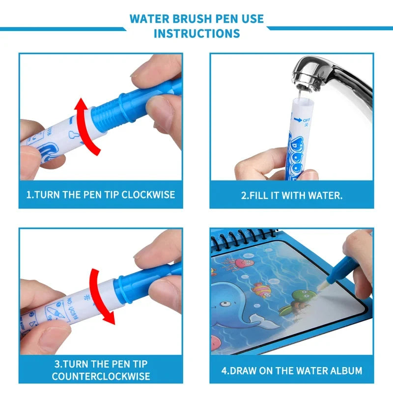 Reusable Water Drawing Book for Toddlers