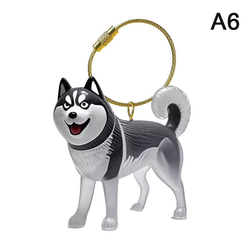 Clear Pet Hair Memorial Capsule Keychain
