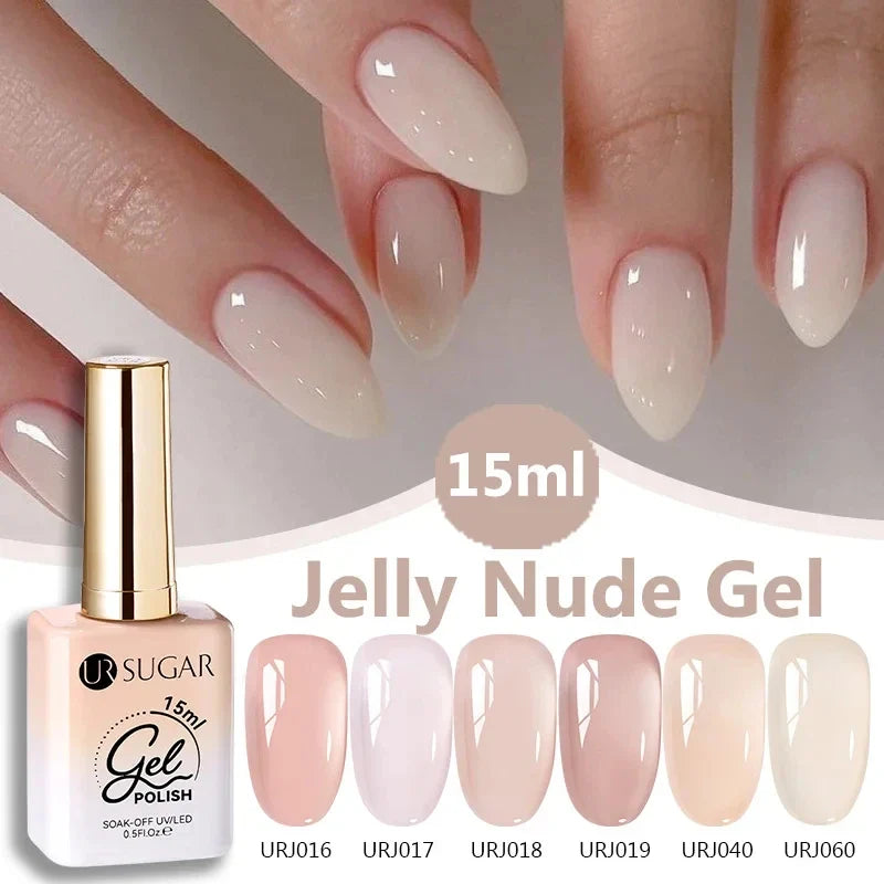 UR SUGAR 15ml Jelly Milky White Gel Polish