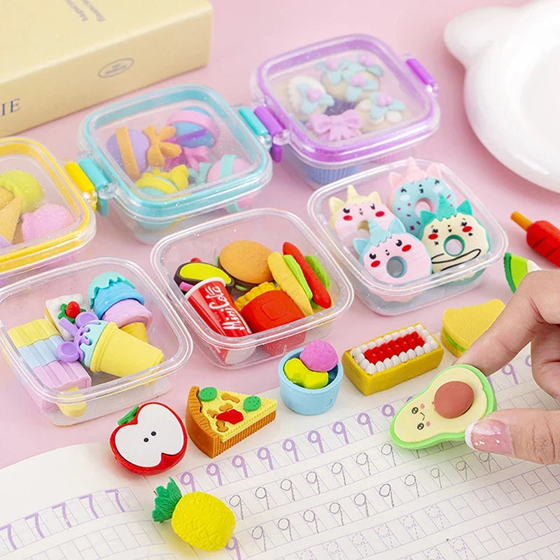 Lunch Box Eraser Set for Kids