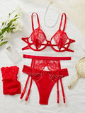 Lace Garter Lingerie Set with Choker