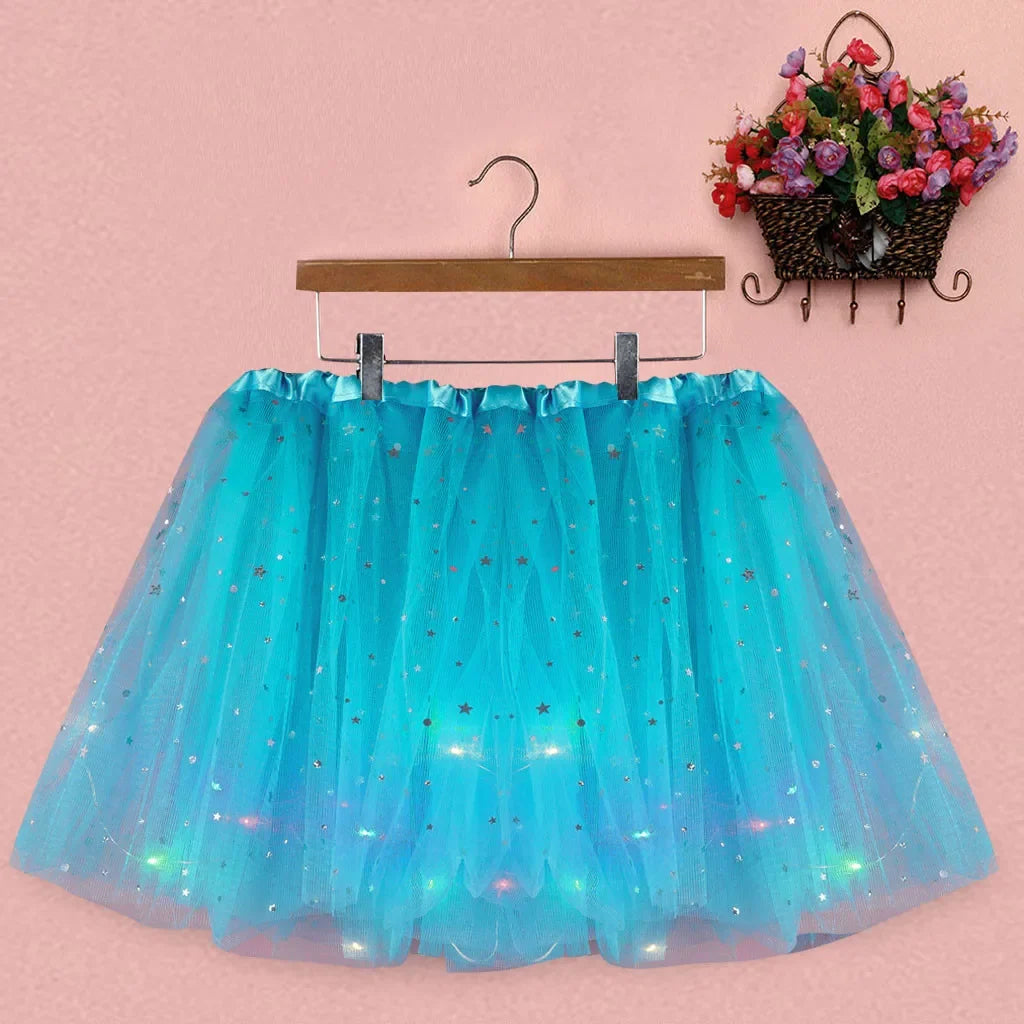 LED Star Tulle Tutu Skirt