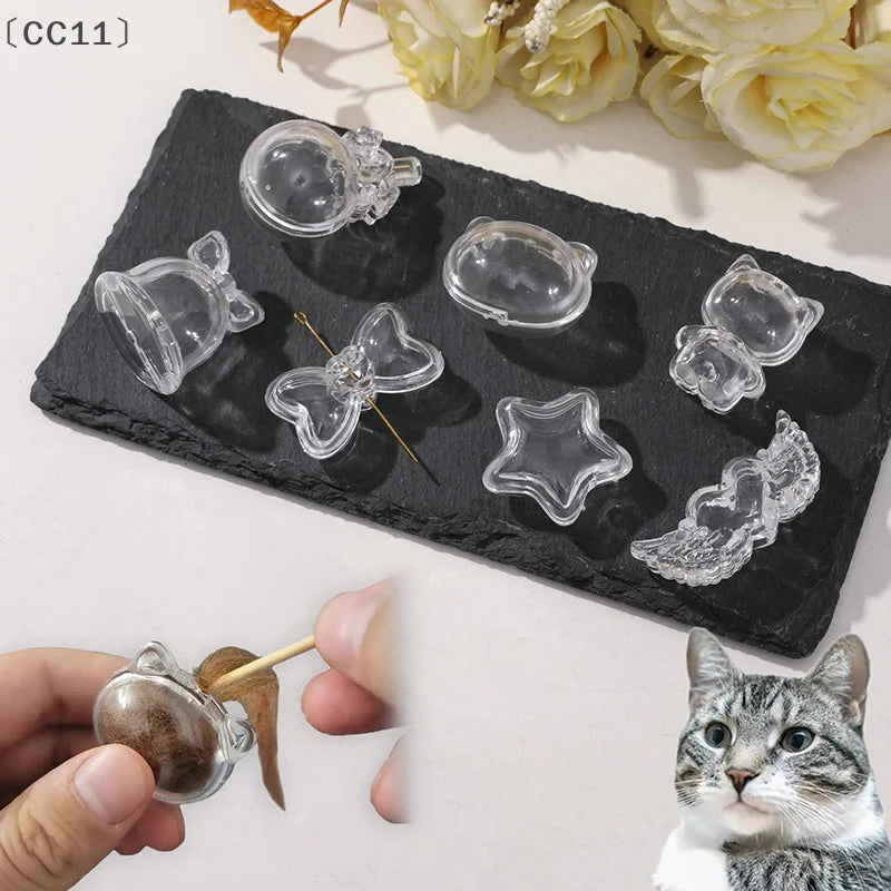2-Piece Transparent Pet Fur Keepsake Box