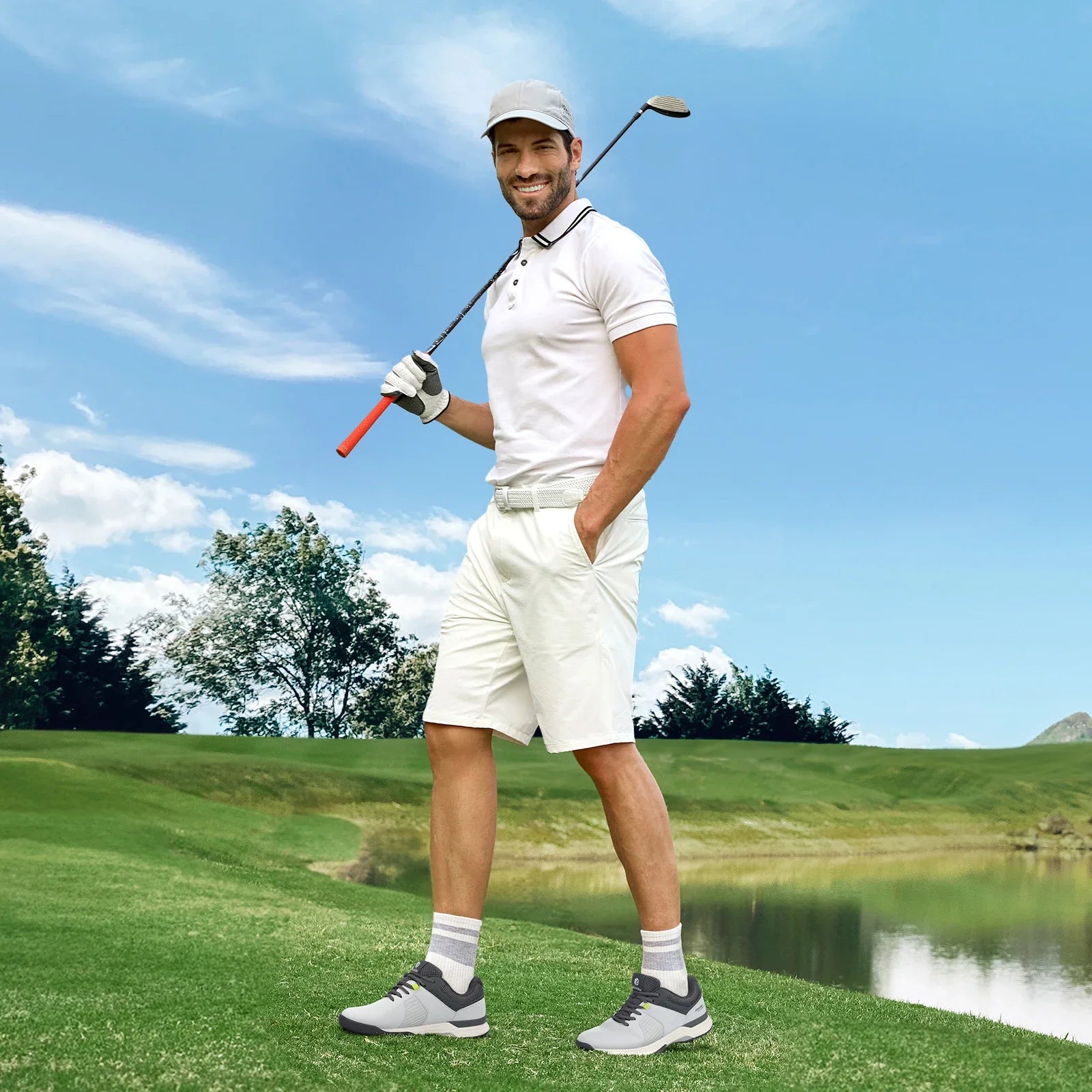 FitVille Wide Water-Resistant Men’s Golf Shoes