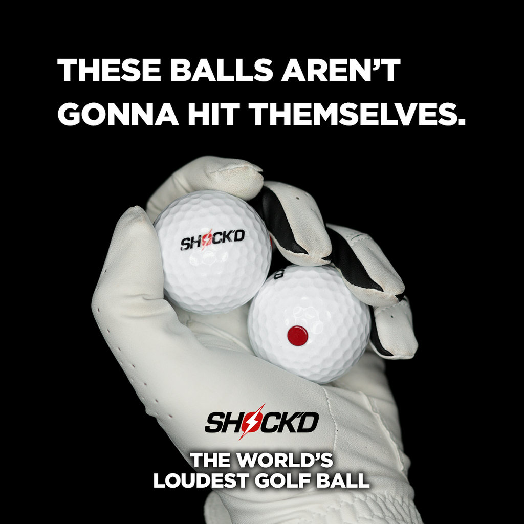 SHOCK'D Golf Balls – Mega Pack (4 Red + 4 White)
