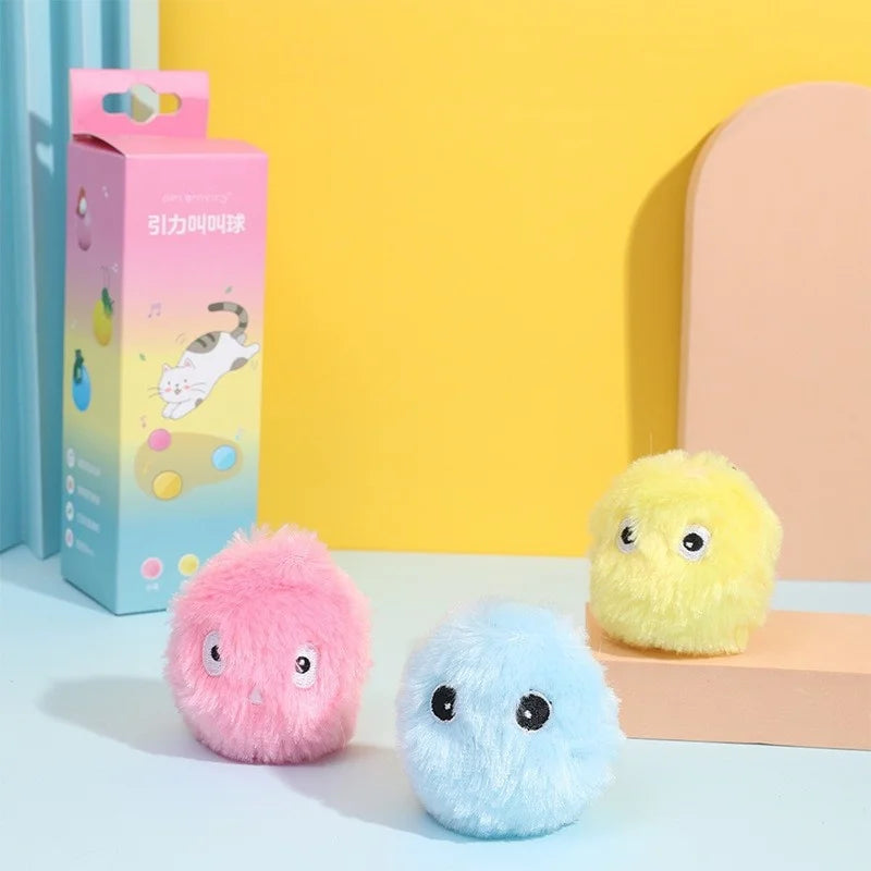 Interactive Plush Cat Toy Ball