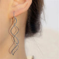 Wave Fringe Tassel Drop Earrings