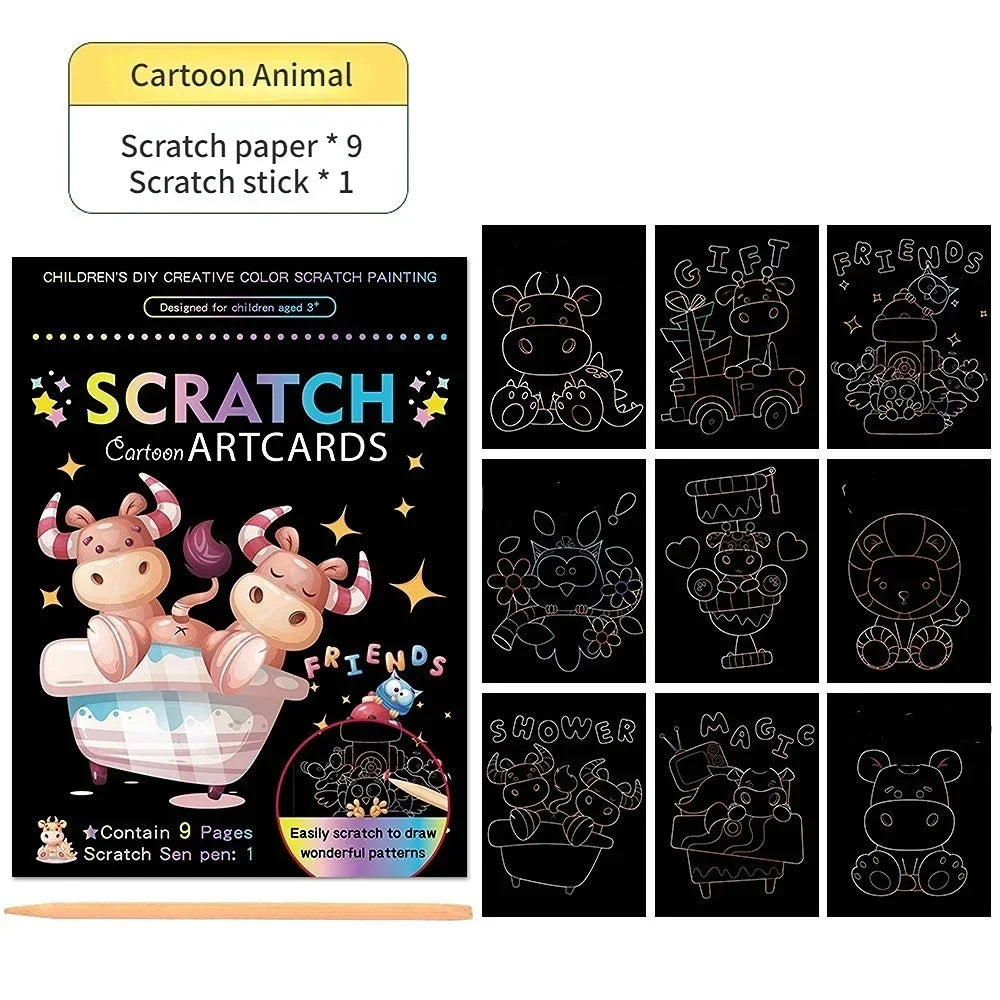 Rainbow Scratch Art Kit for Kids