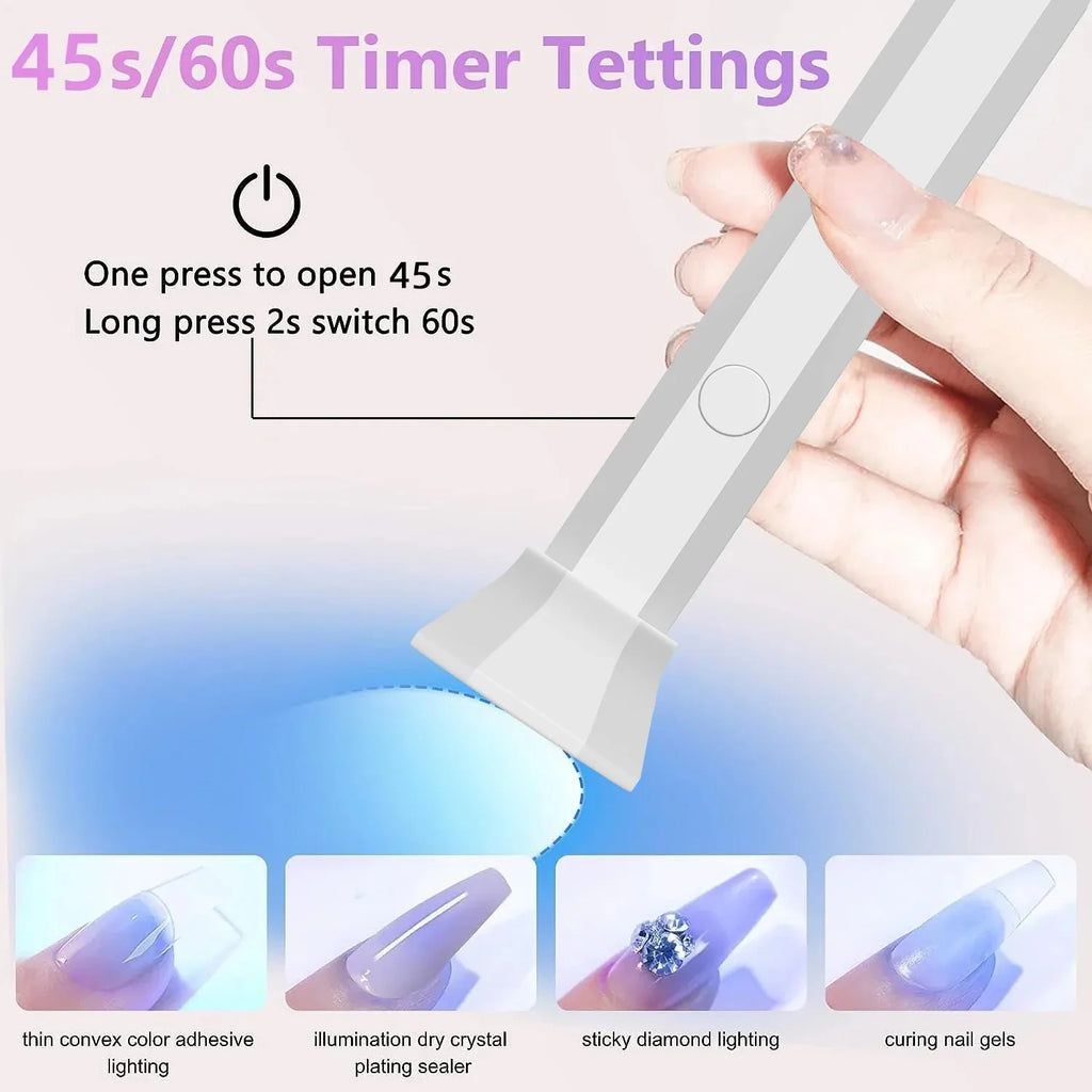 YIKOOLIN Rechargeable Handheld UV Nail Lamp