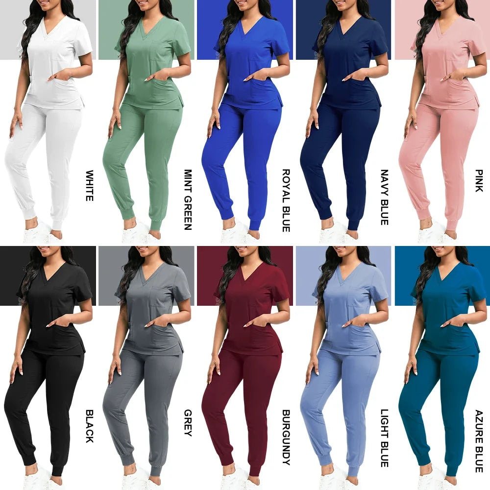 Unisex Breathable Jogger Scrub Set