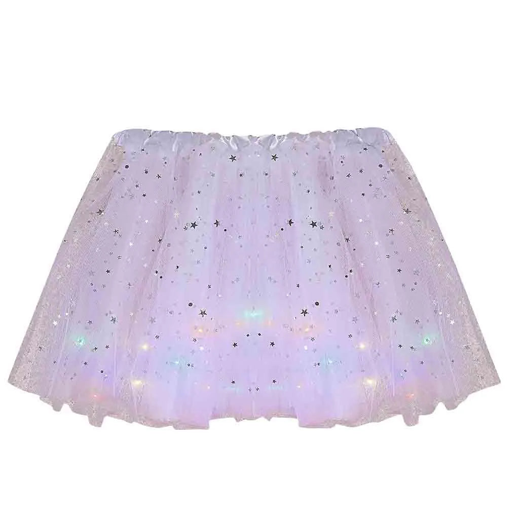 LED Star Tulle Tutu Skirt for Women