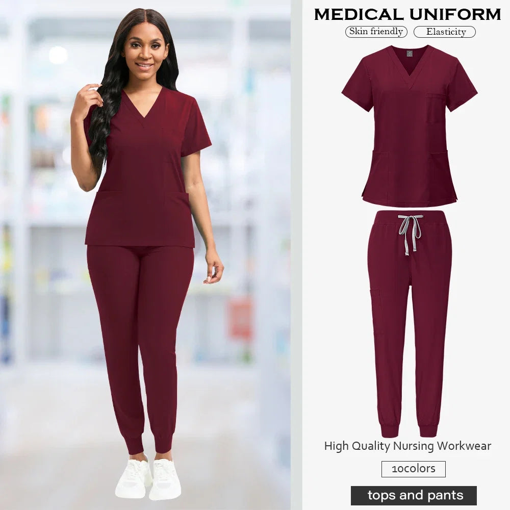 Unisex Breathable Jogger Scrub Set
