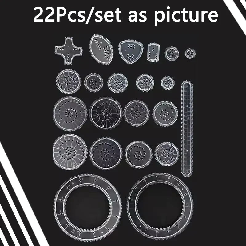 22-Piece Spirograph Drawing Set for Kids