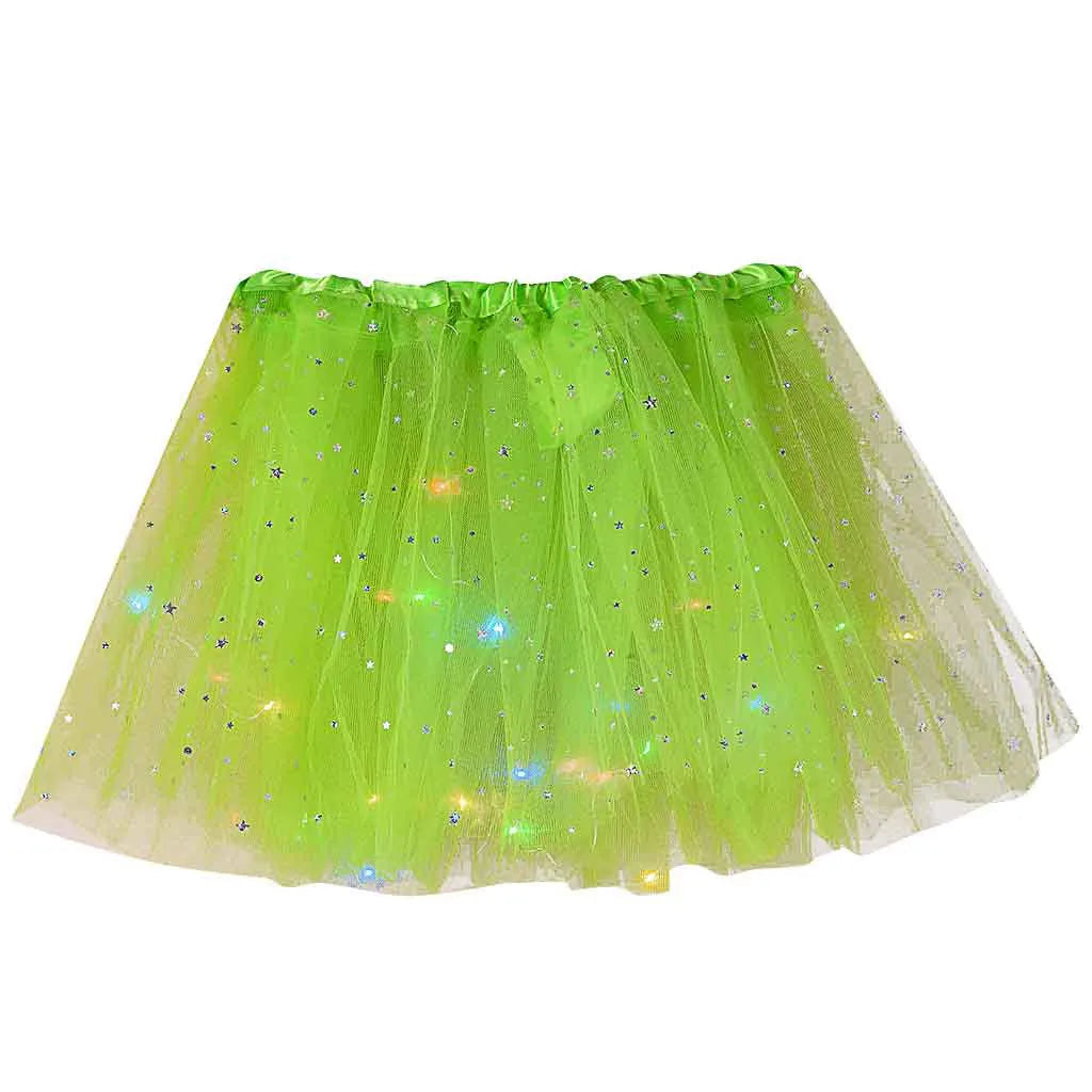 LED Star Tulle Tutu Skirt for Women